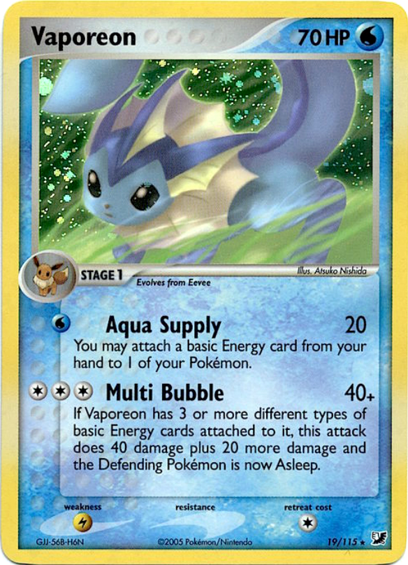 Vaporeon - 19/115 - Holo Rare